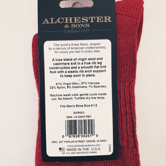 Alchester & Sons / B.Ella Underwear & Socks Alchester Red